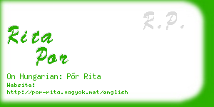 rita por business card