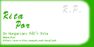 rita por business card